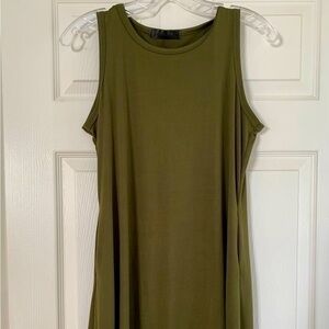 CDJLFH size S, olive green sleeveless dress